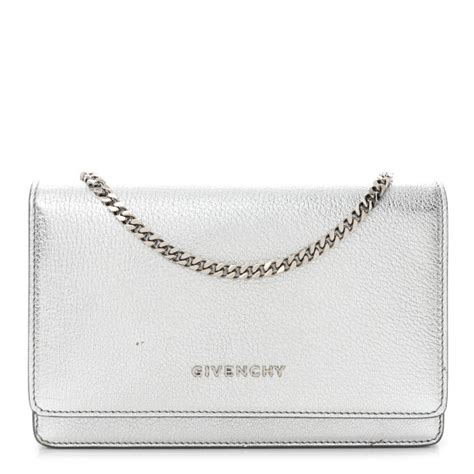 givenchy pandora chain wallet sale|GIVENCHY Metallic Calfskin Pandora Chain Wallet Silver .